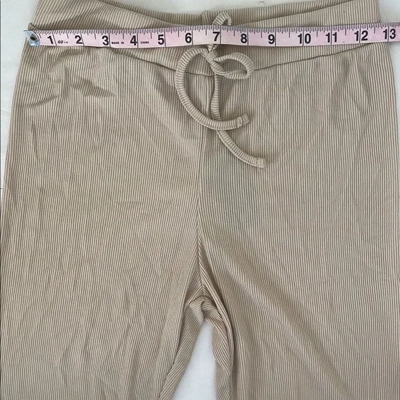 PrettyLittleThing Ribbed Tan Legging Pants with Elastic Waistband Size 6 - Picture 12 of 17